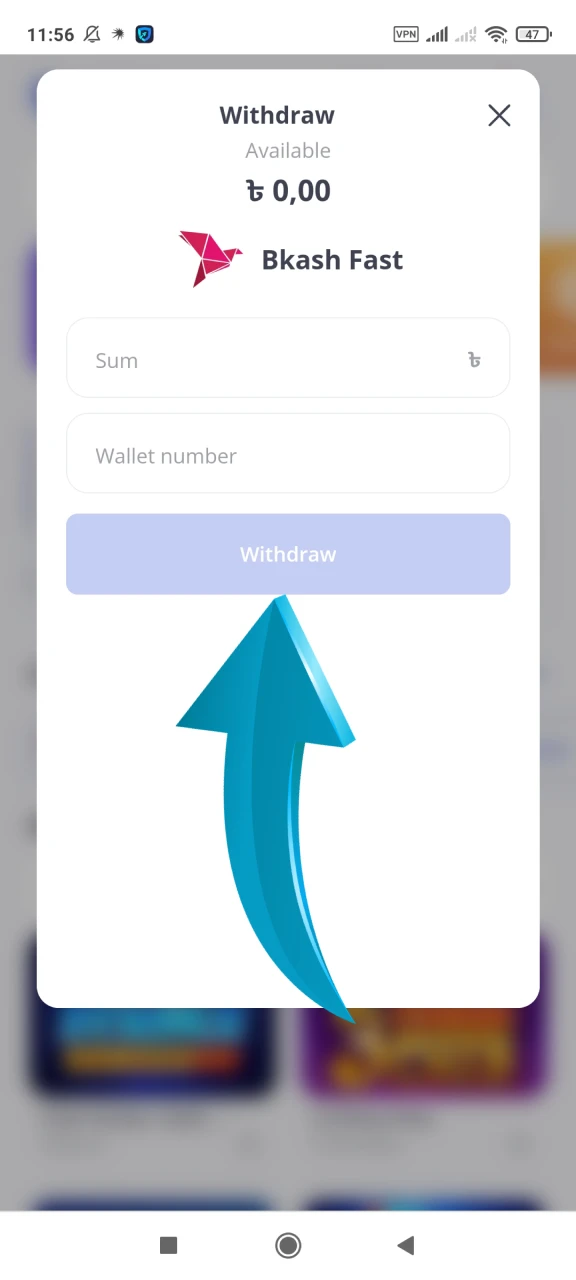 Send your request to Glory Casino and expect to be credited to your Glory Casino card.