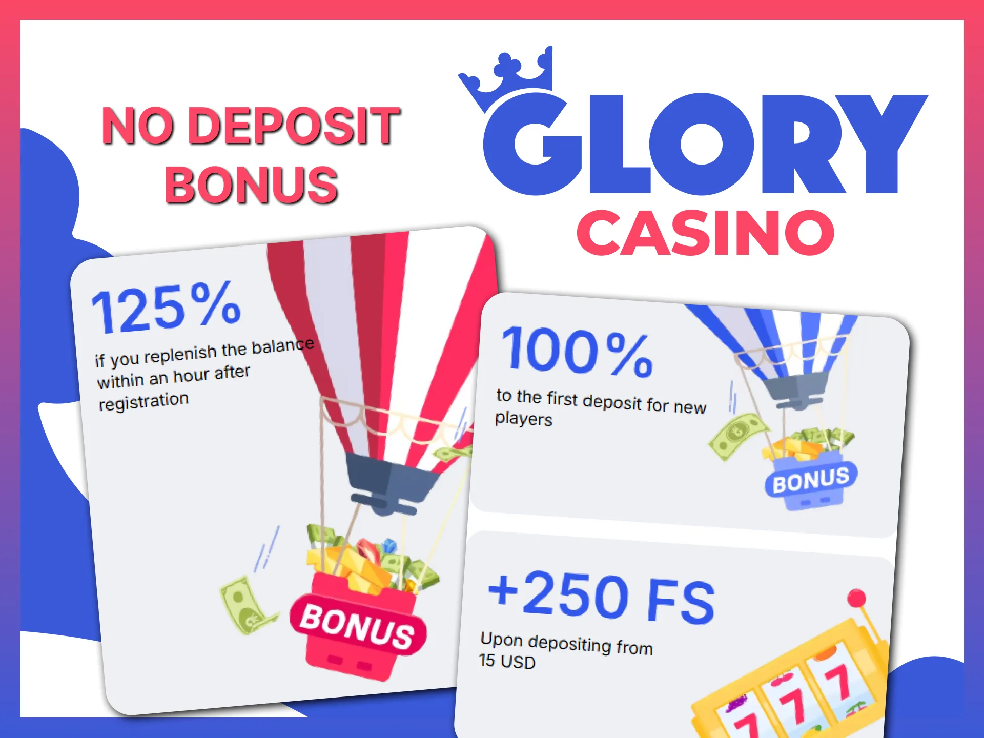 Get your no deposit bonus at Glory Casino Bangladesh.